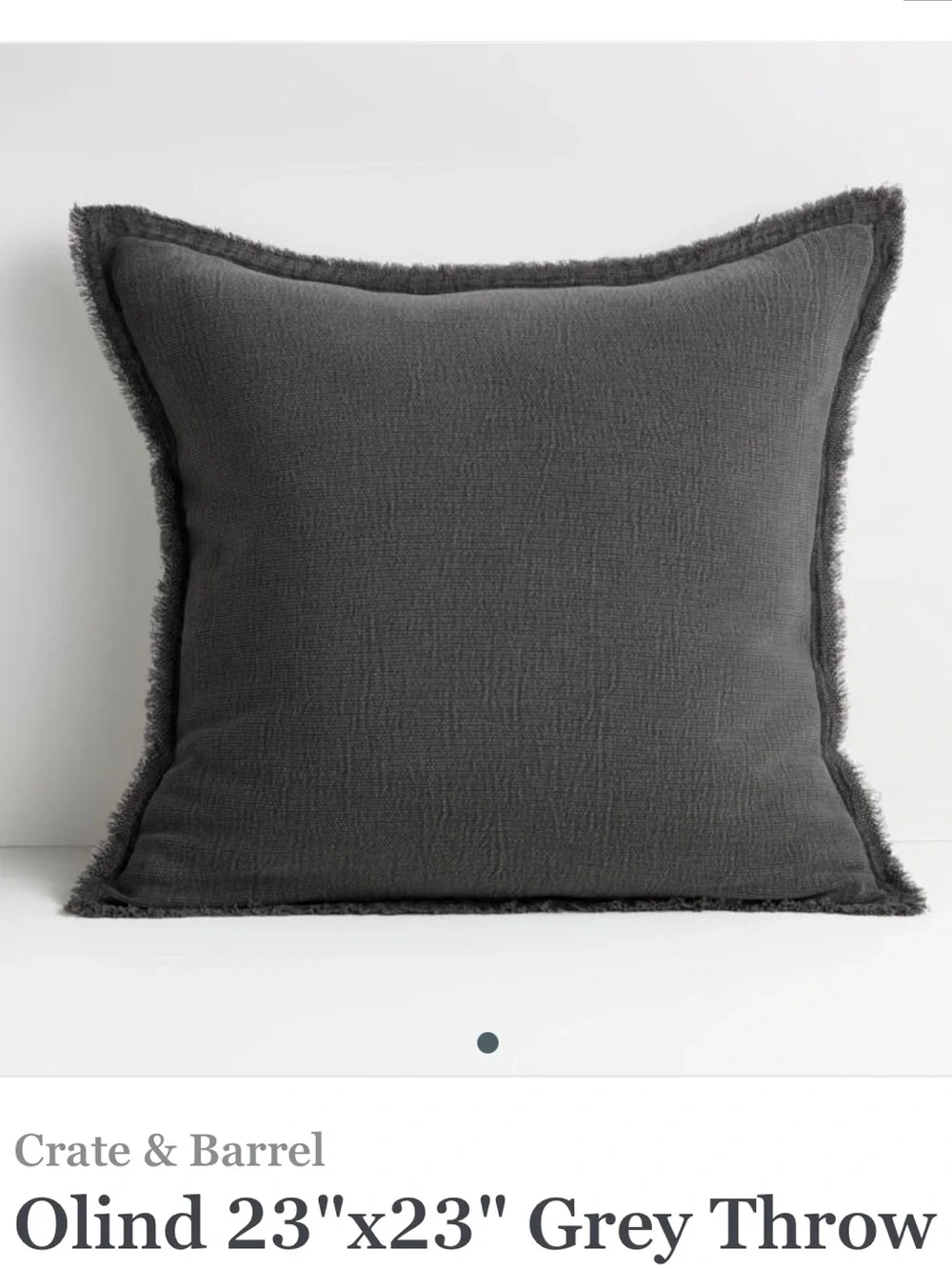 Crate & Barrel - Grey Throw Pillow Covers - set of 3